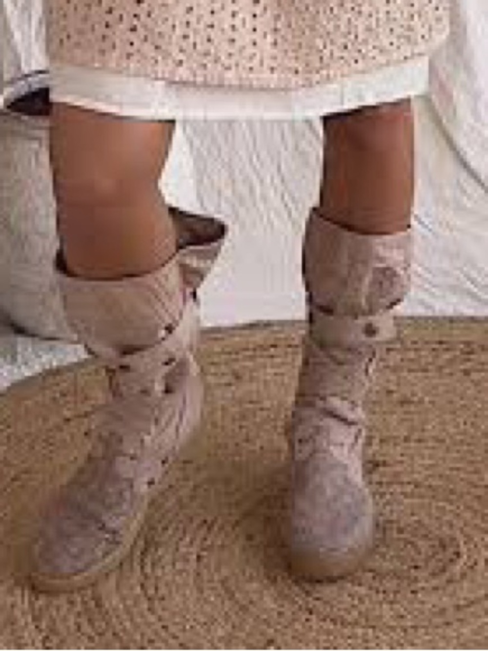 Softest Ever Cozy Suede Beige Fur-Lined Boots